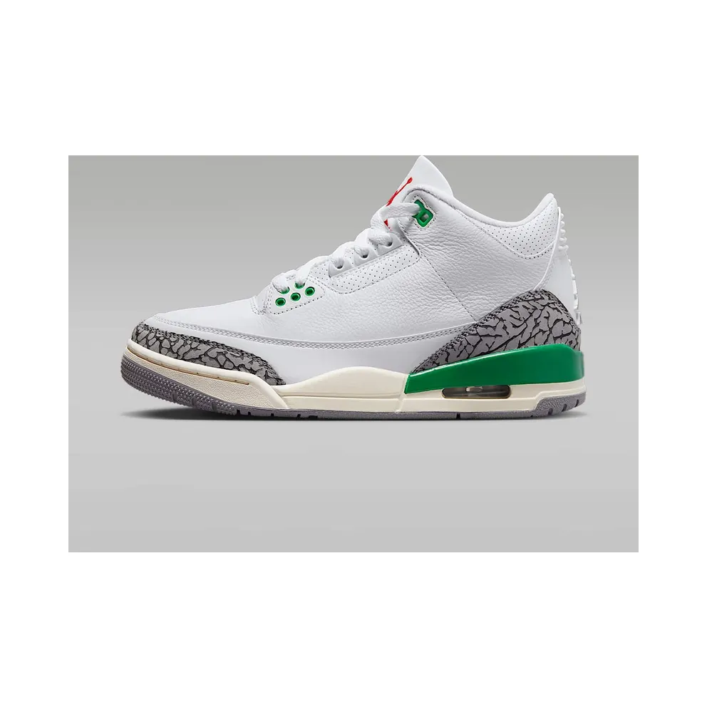 Air Jordan 3 Retro White/Lucky Green/Cement Grey/Varsity Red (CK9246-136)