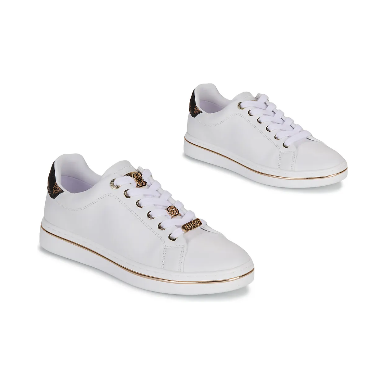 Guess Witte vetersneakers van polyurethaan “White” (FLPSTAELE12WHITE) (3)