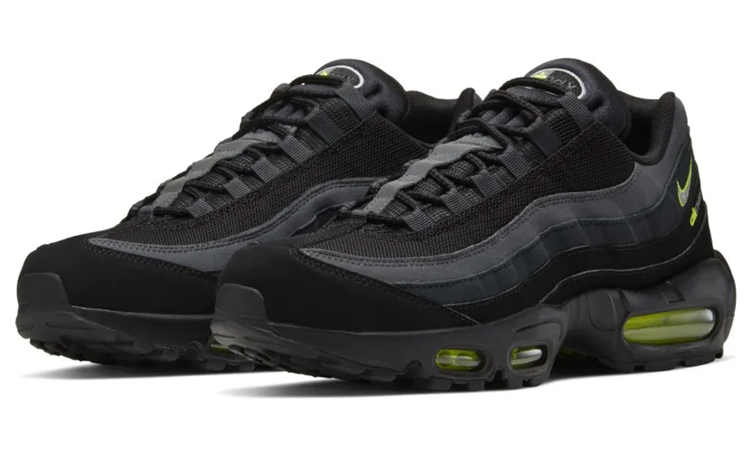 Nike Air Max 95 Retro Logo Black Grey Volt
