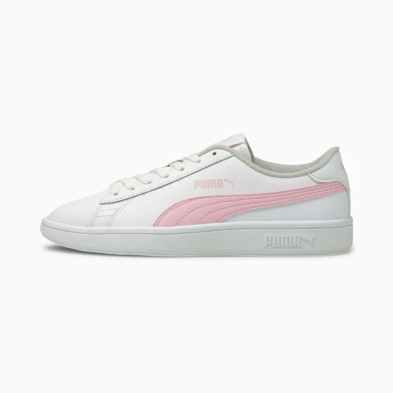 PUMA Smash V2 Youth White/Pink Lady (365170-28)