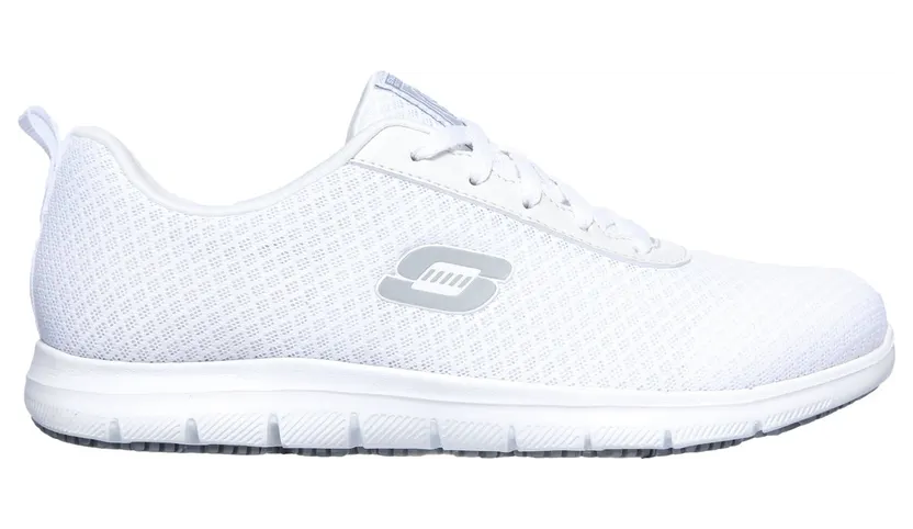 Skechers Work Slip-Resistant Relaxed Fit: Ghenter – Bronaugh Sneaker Wit