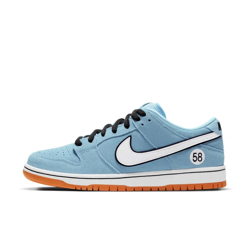 Nike SB Dunk Low Club 58 Gulf Blue Chill/Safety Orange-Black-White (BQ6817-401)