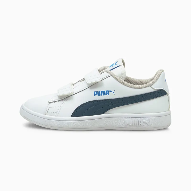 PUMA Smash V2 Kids’ White/Intense Blue (365173-30)