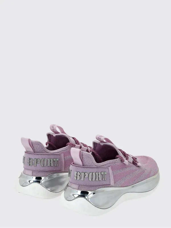 Plein Sport The Iron Tiger Gen. X.02 Knit Sneakers with a Chunky Sole Lilac (SACSUSC0429STE003N30) (2)