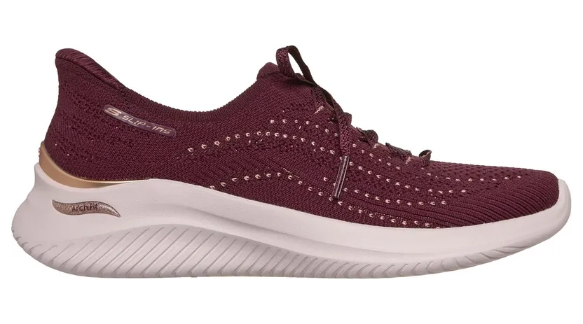Skechers Slip-ins Martha Stewart: Arch Fit Ultra Flex 3.0 – Metallic Grace Sneaker Bordeauxrood