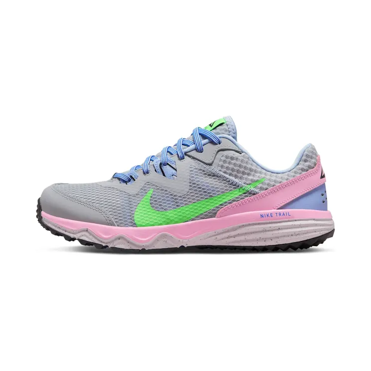 Nike Juniper Trail “Wolf Grey / Light Navy / Pink Rise / Green Strike” (CW3809-006)