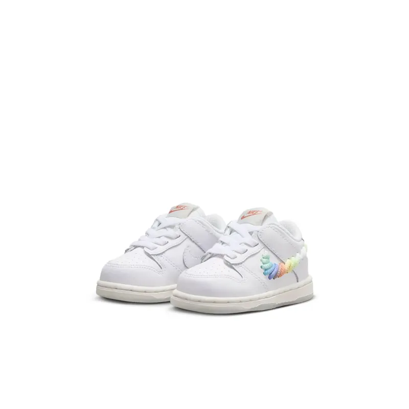 Nike Dunk Low SE Rainbow Lace Swoosh White (FQ1924-100)