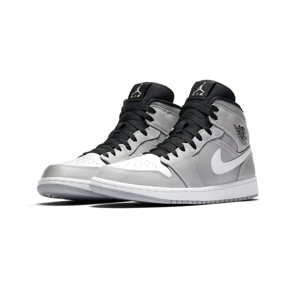 Jordan 1 Mid Wolf Grey Black White Wolf Grey/White-Black (554724-046)