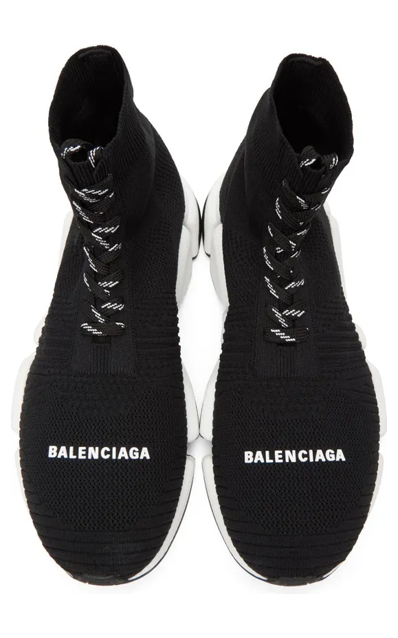 Balenciaga Speed 2.0 Lace Up Black White (617258W17021015/617258W2DB21015) (5)