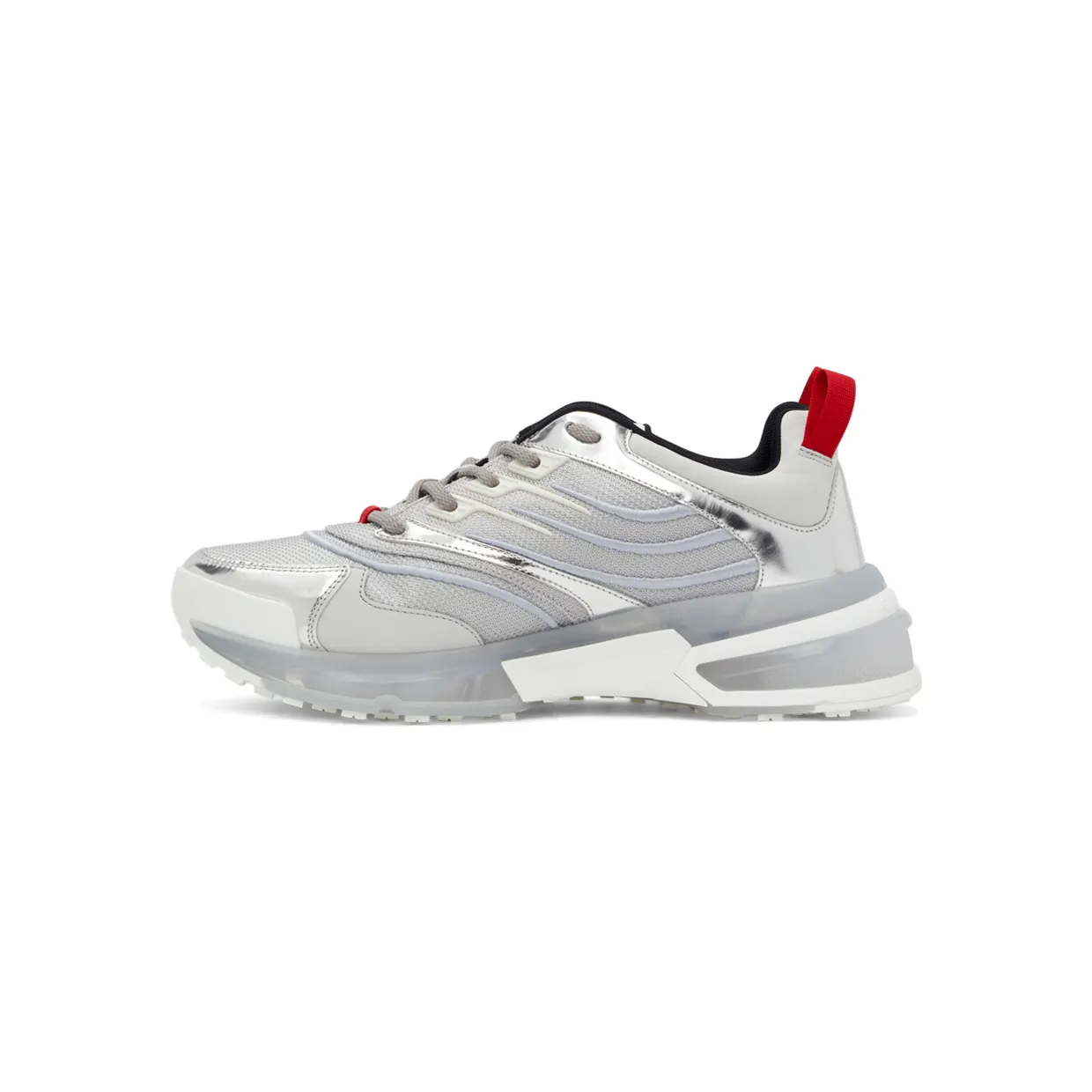 Givenchy Grey & Silver Giv 1 Sneakers (BH004WH0WZ) (3)