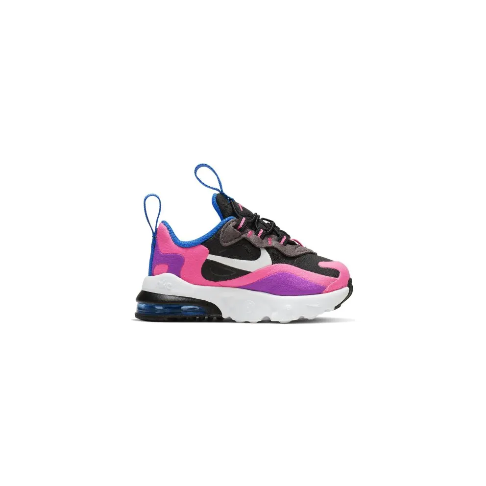 Nike Air Max 270 React Black Hyper Pink Vivid Purple (TD) Black/White-Hyper Pink-Vivid Purple (CD2655-001)