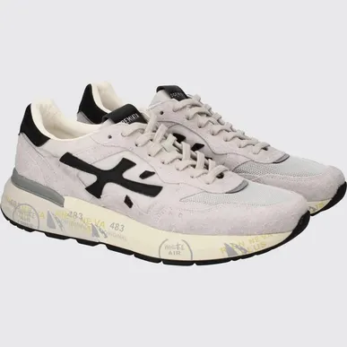 Premiata Mick Used Suede and Mesh Sneakers White (MICK018236)