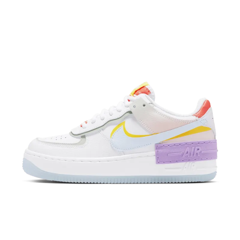 Nike Air Force 1 Shadow White Hydrogen Blue Purple (W) White/Hydrogen Blue-Purple (CW2630-141)