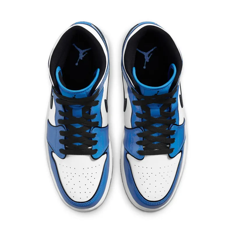 Jordan 1 Mid Signal Blue White/Signal Blue-Black (DD6834-402)