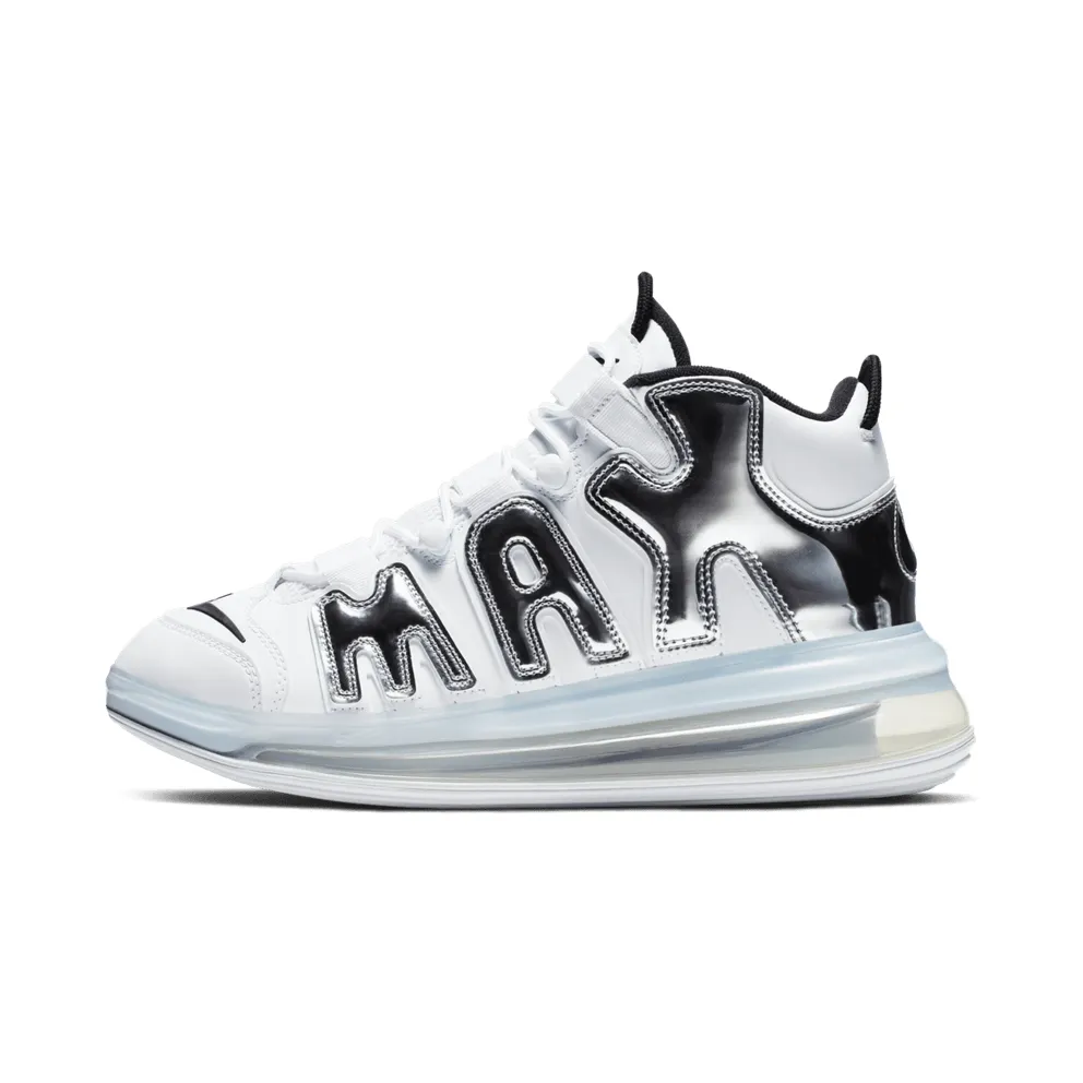 Nike Air More Uptempo 720 White Metallic Silver White/Metallic Silver-Black (BQ7668-100)
