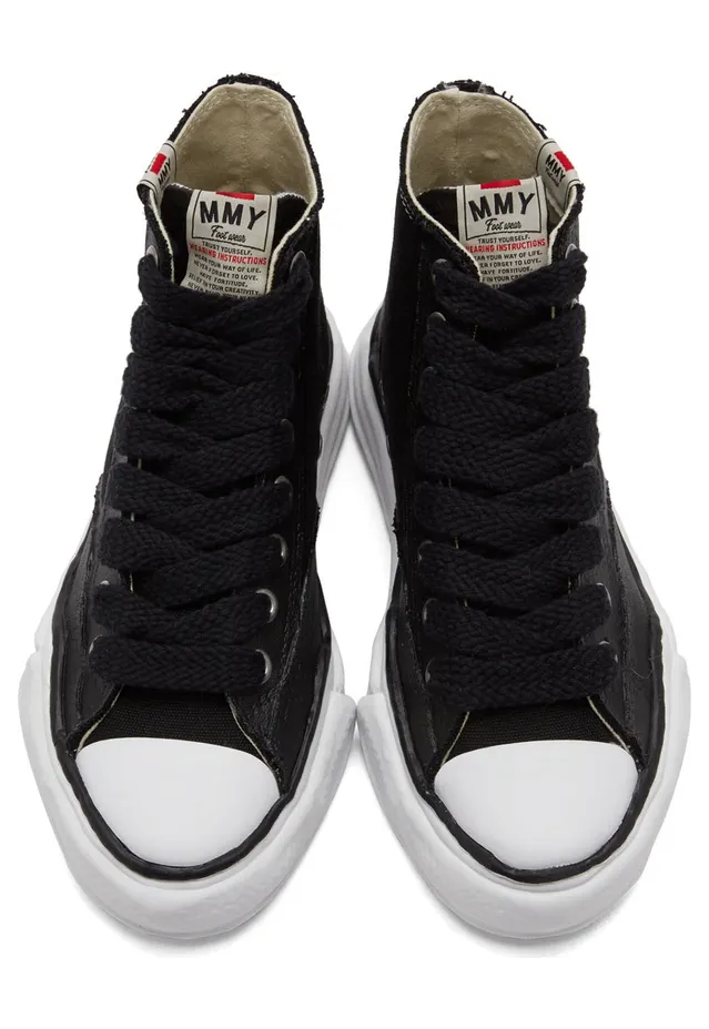 Miharayasuhiro Black & White Peterson High-Top Sneakers (A08FW715) (5)