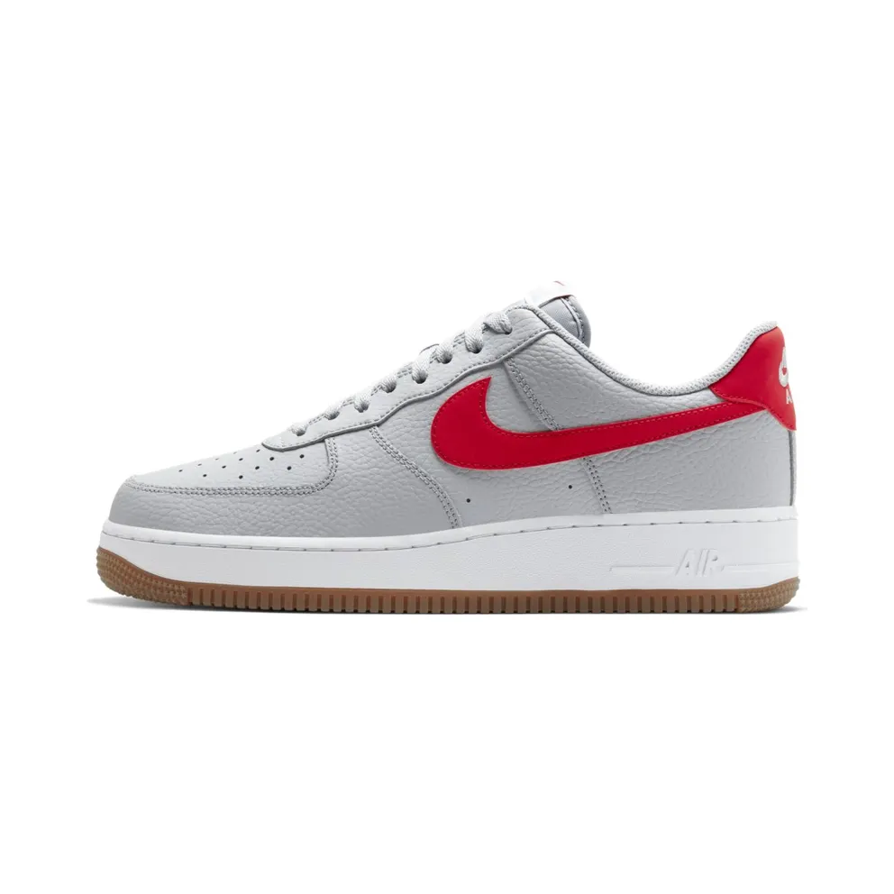 Nike Air Force 1 ’07 Wolf Grey University Red Wolf Grey/White/Gum Medium Brown (CI0057-003)