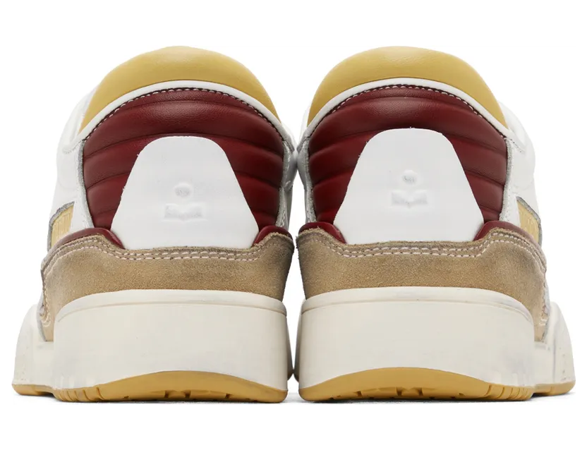 Isabel Marant White & Yellow Leather Emreeh Sneakers (22PBK0267-22P053S) (4)