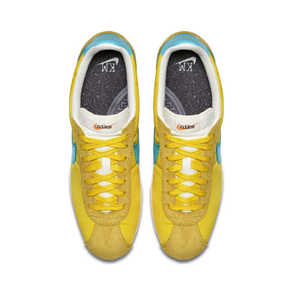 Nike Classic Cortez Kenny Moore Marathon Record Tour Yellow/Chlorine Blue-Sail (AH7853-700)