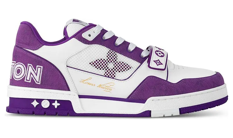 Louis Vuitton LV Trainer Monogram Strap White Purple (1ABLYN)