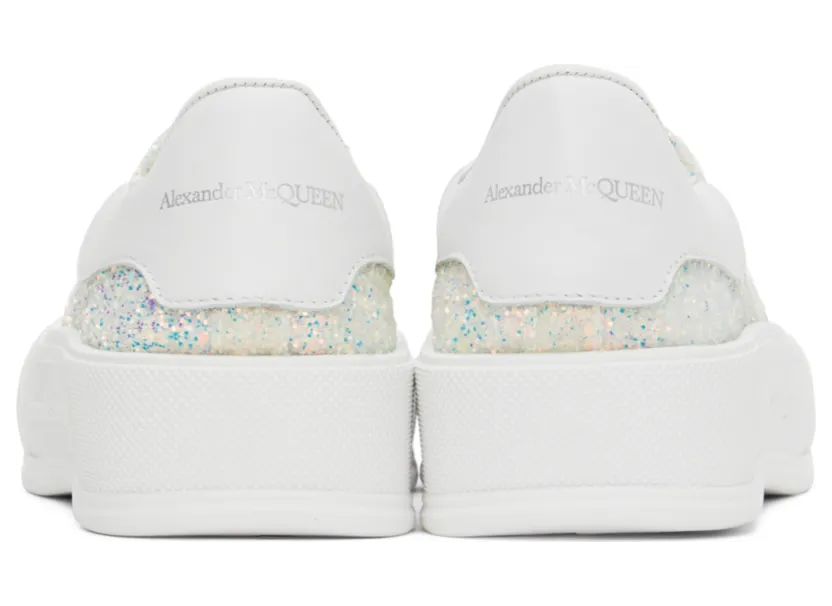 Alexander McQueen White Glitter Slip-On Sneakers (685689W4SA2) (4)