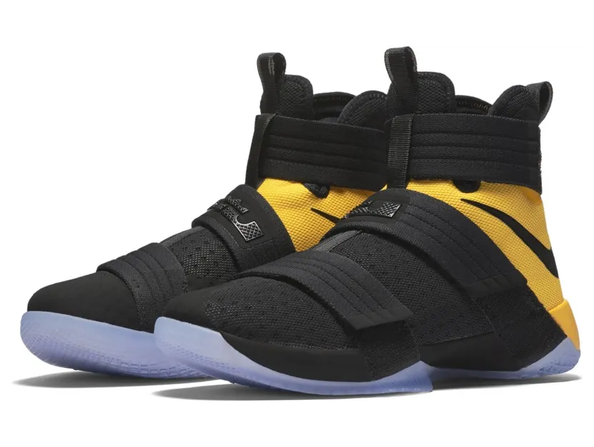 LeBron Soldier 10 Black/Black-University Gold (844378-007)