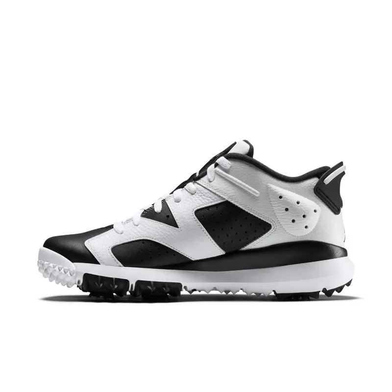 Jordan 6 Retro Golf Cleat Oreo White/Black-Black (800657-110)
