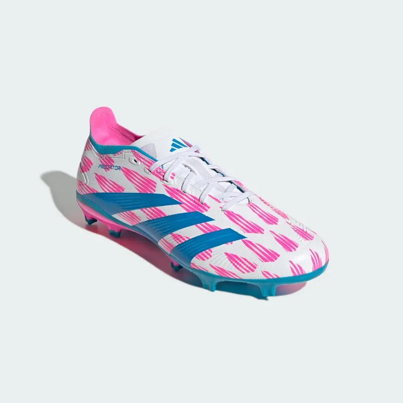 adidas Predator League FG Cloud White Solar Blue Solar Pink (IG6262)