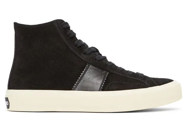 Tom Ford Black Cambridge High-Top Sneakers (*J1167T-CRU)