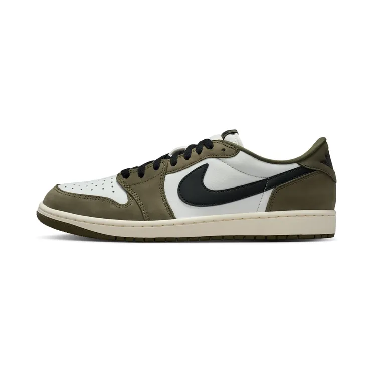 Air Jordan 1 Low “Medium Olive / Summit White / Sail / Black” (HQ6998-200)