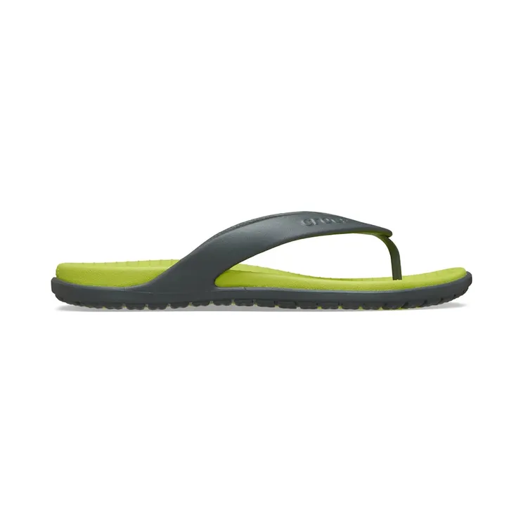 Crocs Coast Flip Slate Grey Citrus (212035-0GG)