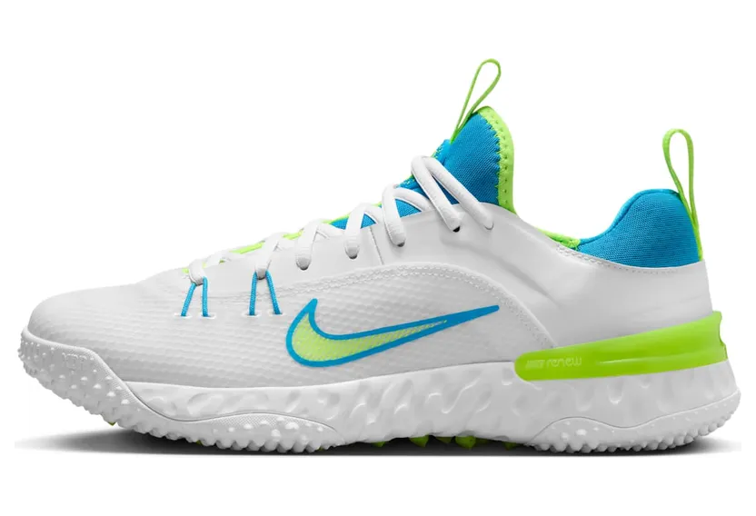 Nike Huarache 9 Elite TF LAX SE White Volt Vivid Blue (FV6148-100)
