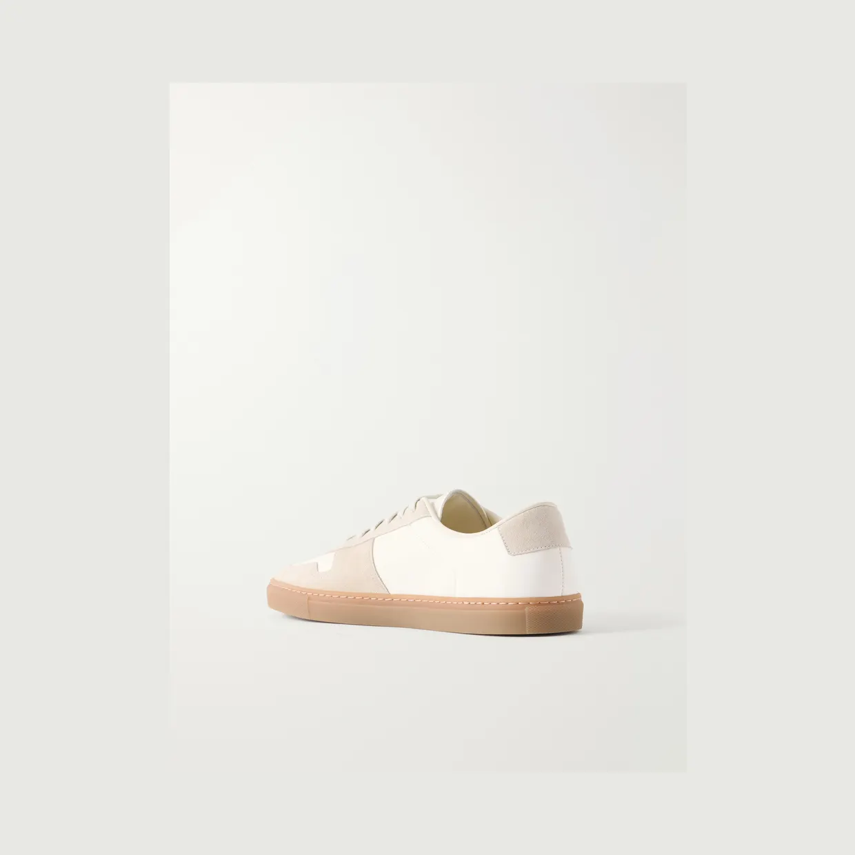 Common Projects BBall Duo Suede-Trimmed Leather Sneakers White (2615) (4)
