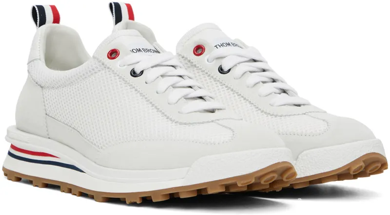 Thom Browne White Tech Runner Low Top Sneaker (MFD180A-03050)