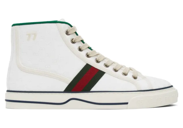 Gucci White Gucci Tennis 1977 High-Top Sneakers (627838 99WM0)