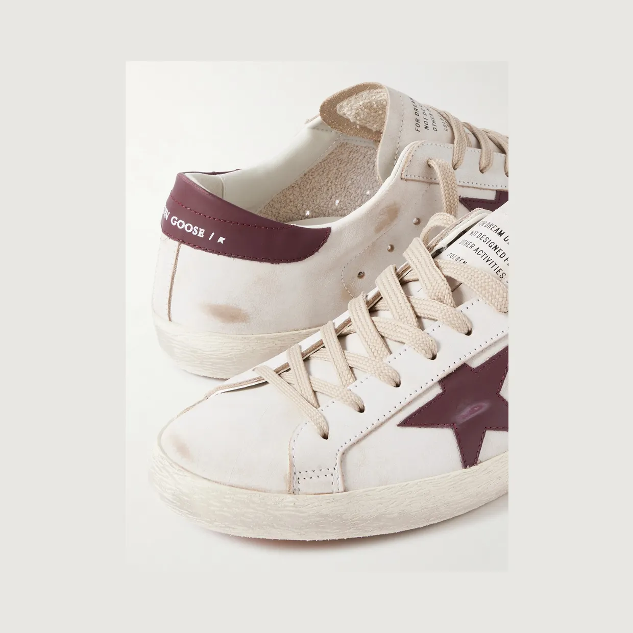 Golden Goose Super-Star Distressed Leather Sneakers White (GMF00101.F008114) (5)