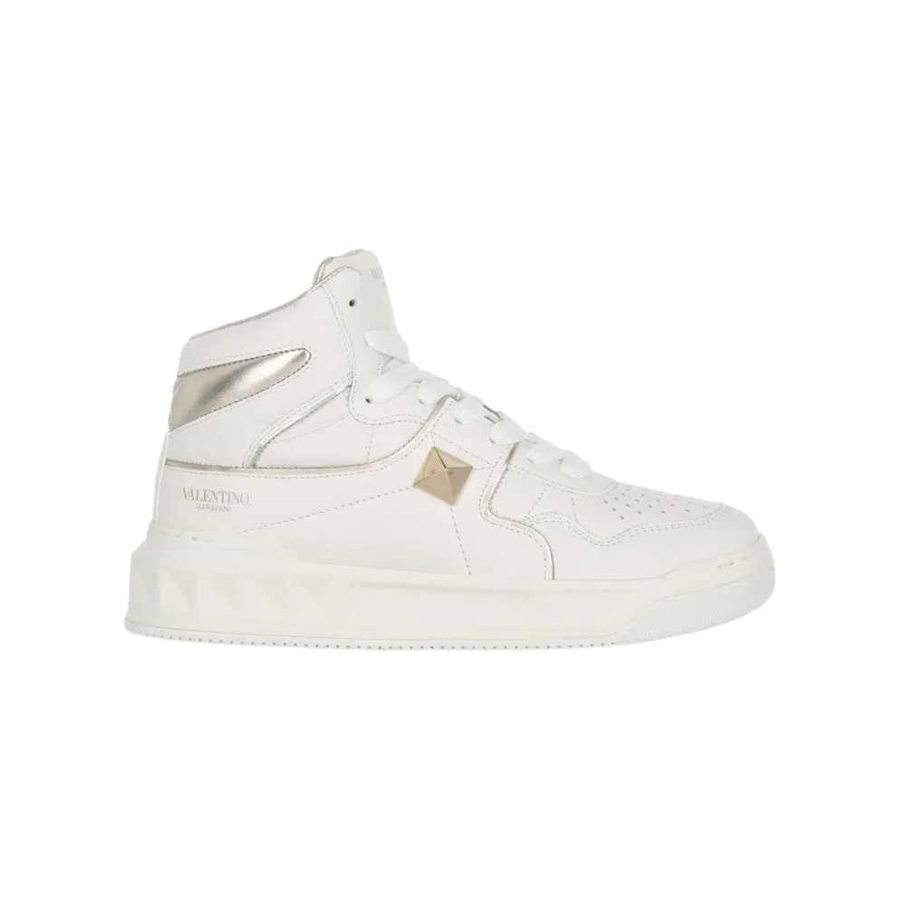Valentino One Stud High-Top White Platinum (WS0CX1RUS_L71)