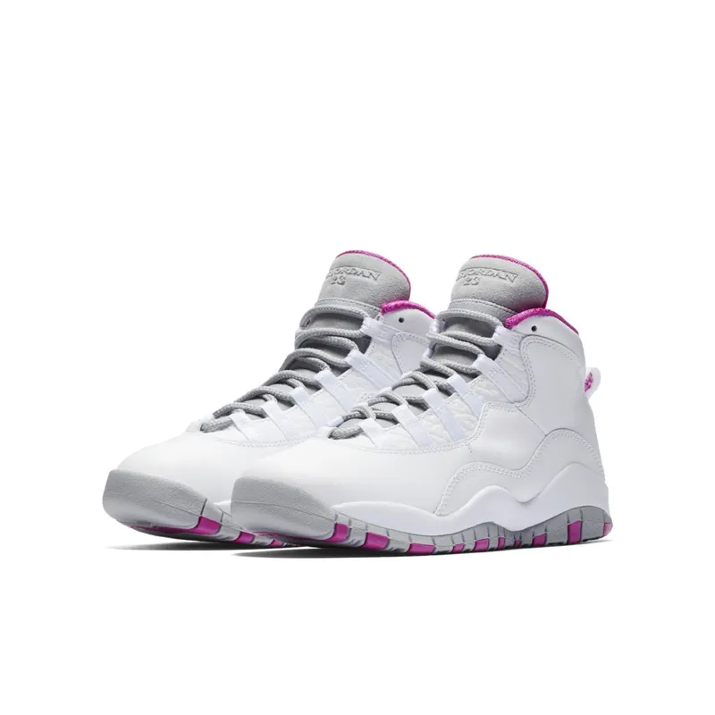 Jordan 10 Retro Maya Moore (GS) White/White-Fuchsia Flash-Wolf Grey (AA2900-159)
