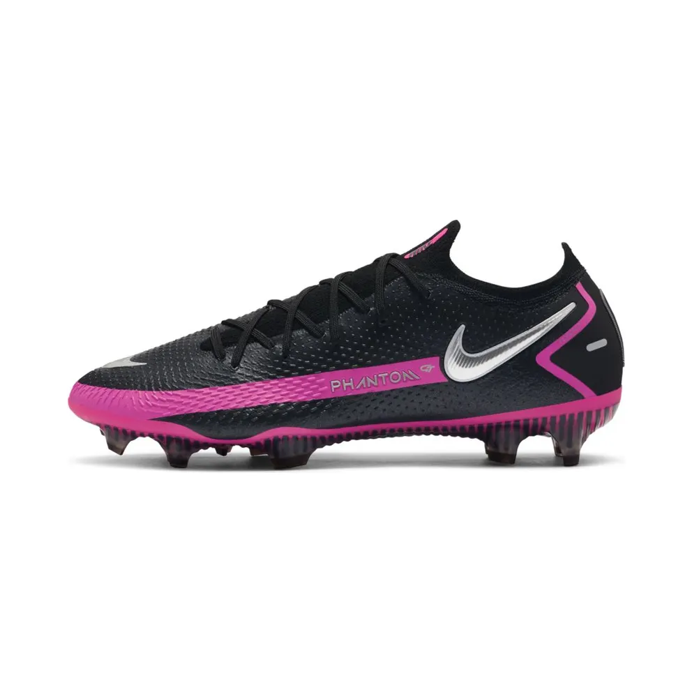 Nike Phantom GT Elite FG Black Pink Blast Black/Pink Blast-Metallic Silver (CK8439-006)
