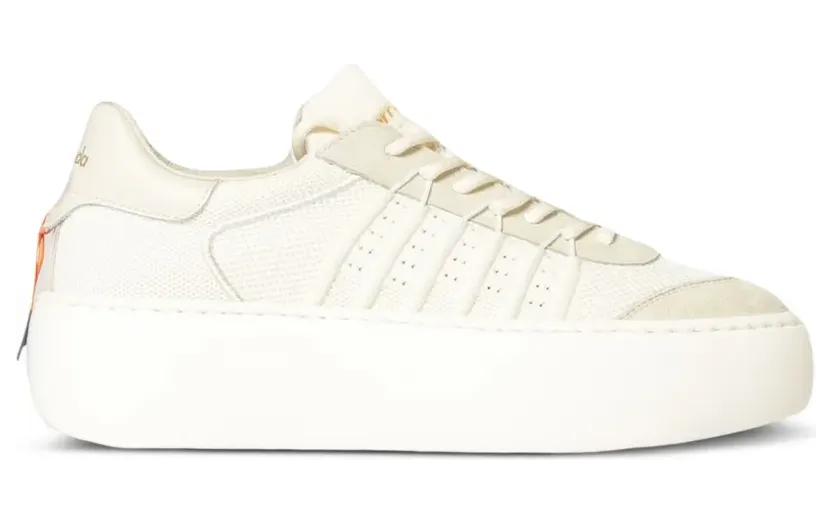Barracuda Bolla gehaakte leren sneakers – Beige (BD1562BV2775)