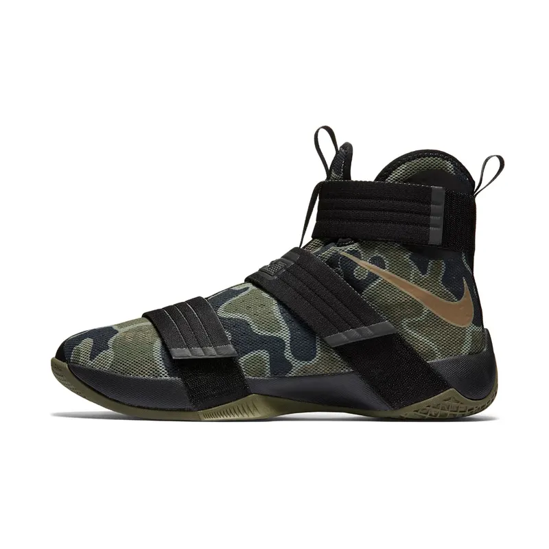 Nike LeBron Zoom Soldier 10 SFG Camo Black/Medium Olive Green-Green Bamboo (844378-022)