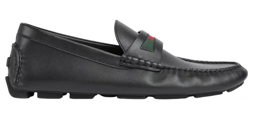 GUCCI Mocassins Pour Homme Avec Détail Bande Web, Taille 44 IT (854080AAFU21060)