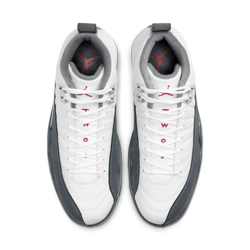 Jordan 12 Retro White Dark Grey White/Dark Grey-Gym Red (130690-160)