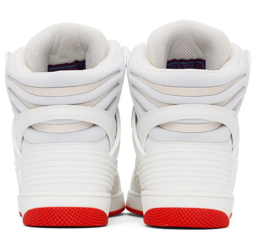 Gucci White ‘Gucci Basket’ Interlocking G Sneakers (673077 2SHG0) (4)