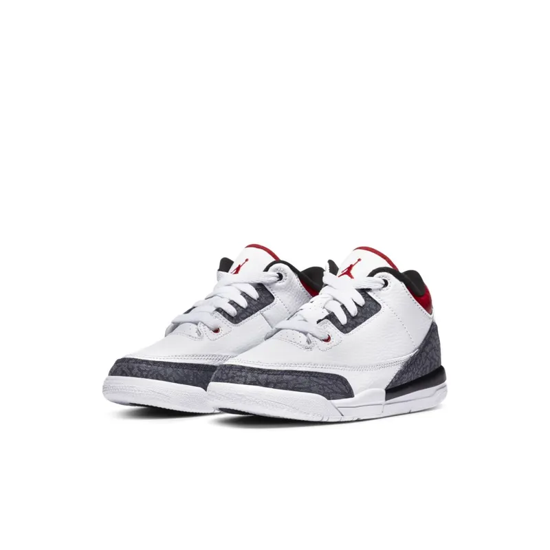 Jordan 3 Retro SE Fire Red Denim (PS) White/Fire Red-Black (DB0443-100)