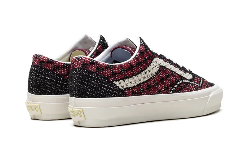 Vans Premium Old Skool “Knit Pack – Geo Check Bordeaux Red” (VN000EFKBRD)