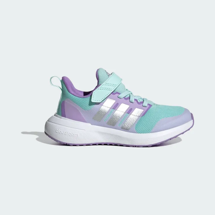 adidas FortaRun 2.0 Cloudfoam met Elastische Veters en Klittenband Semi Flash Aqua / Silver Metallic / Orchid Fusion (ID2359)