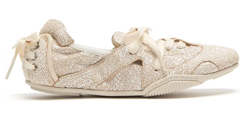 Acne Studios Sneakers met trekkoord aan de achterkant – Beige (AD0779)