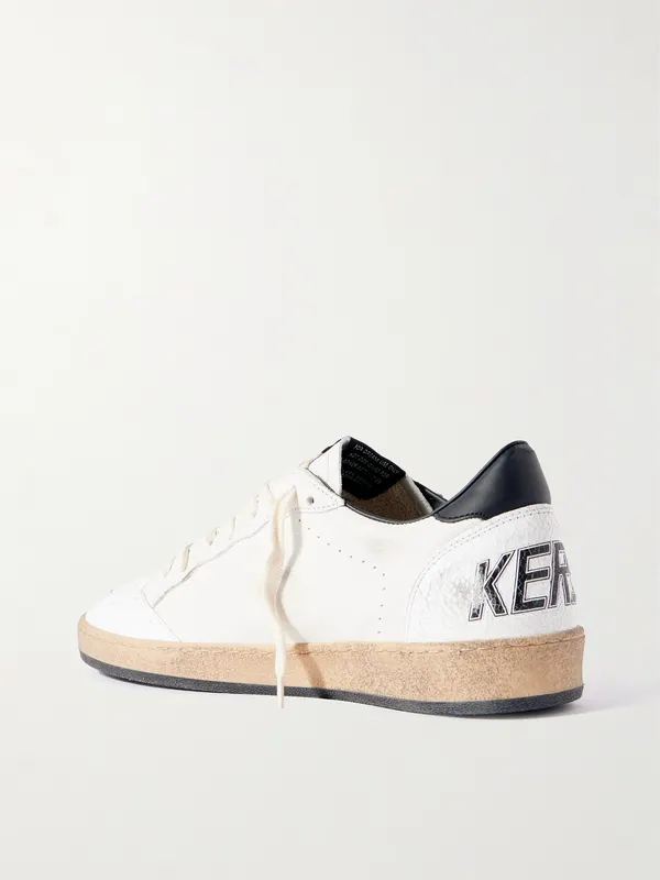 Golden Goose Ball Star Distressed Leather Sneakers White (GMF00117.F003771) (4)