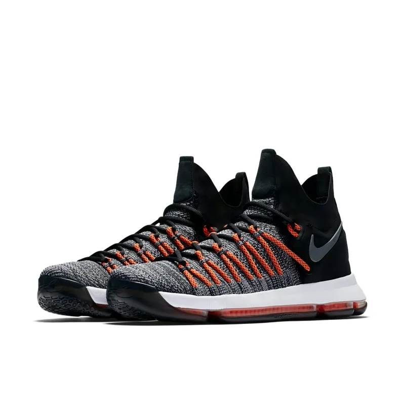 Nike KD 9 Elite Dark Grey Hyper Orange Black/White-Dark Grey-Hyper Orange (878637-010)